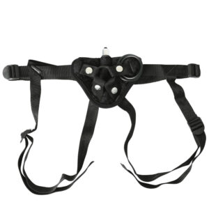 Sportsheets Adjustable Vibrating Black Velvet Strap-On Harness — Power Play Studio