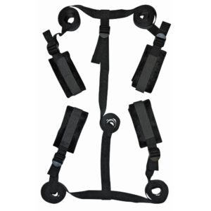 Sportsheets Sex & Mischief 5-Piece Adjustable Bed Bondage Restraint Kit Black — Power Play Studio