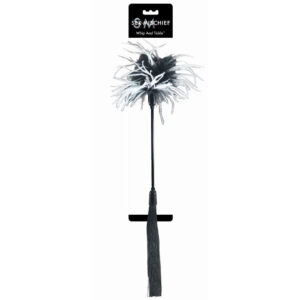 Sportsheets Sex & Mischief Whip & Tickle Black/White — Power Play Studio