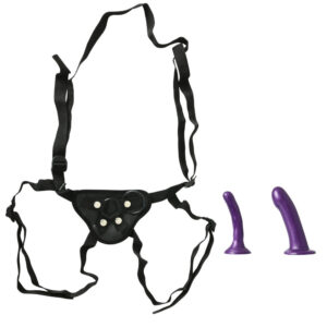 Sportsheets Anal Explorer Kit with Adjustable Strap-On Harness & 2-Piece Silicone Dildo Set — Power Play Studio
