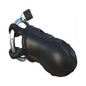 Fantasy C-Ringz Extreme Silicone Cock Blocker Locking Chastity Cage Black — Power Play Studio