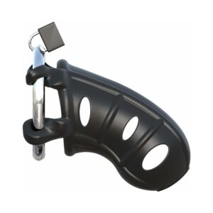 Fantasy C-Ringz Hardcore Silicone Cock Blocker Locking Chastity Cage Black — Power Play Studio