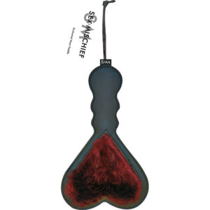 Sportsheets Sex & Mischief Enchanted Heart Paddle Dual-Sided Burgundy — Power Play Studio