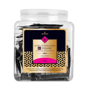Sensuva Ultra-Stimulating ON Insane Personal Moisturizer Assorted 100-Piece Tub — Original Hybrid Lubes at Power Play Studio
