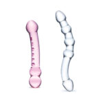 Glas 2-Piece Double Pleasure Glass Dildo Set — Power Play Studio