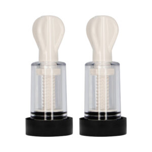 ElectroShock Remote-Controlled E-Stimulation Nipple Suckers White — Power Play Studio