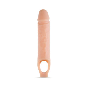 Performance Plus 10 in. Silicone Cock Sheath Penis Extender Sling Beige — Power Play Studio