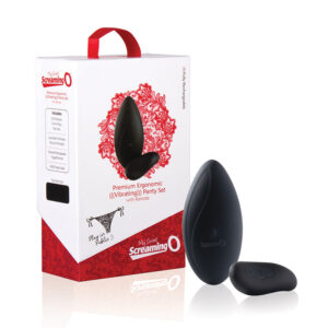 Screaming O Premium Ergonomic Remote Panty Set Black — Power Play Studio