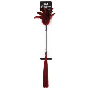 Sportsheets Sex & Mischief Shadow Feather Tickler Dual-Ended Flogger Burgundy — Power Play Studio