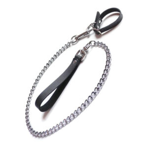 Kinklab Buckling Cock Ring and Chain Leash Set — Power Play Studio