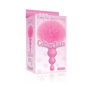 The 9's Cottontails Silicone Bunny Tail Butt Plug Beaded Pink — Power Play Studio