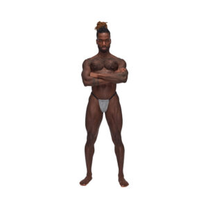 Male Power Sexagon Posing Strap Gray - view 2