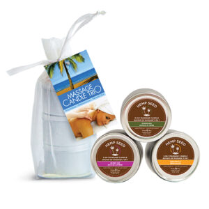 Earthly Body Massage Candle Trio Gift Bag - 2 oz Skinny Dip, Dreamsicle, & Guavalva — Power Play Studio