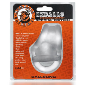 Oxballs Ballsling Ball-Split-Sling Clear Ice — Cock & Ball Slings at Power Play Studio