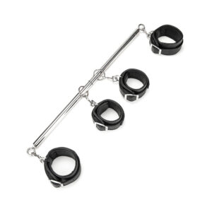 Lux Fetish 4 Cuff Expandable Spreader Bar Set with Detachable Wrist & Ankle Cuffs — Power Play Studio