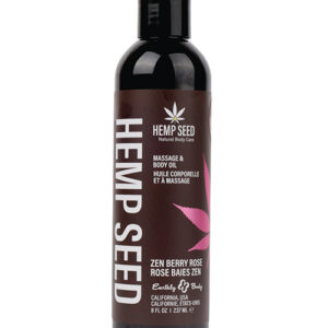 Earthly Body Massage & Body Oil - 8 oz Zen Berry Rose — Scented & Aromatic Oils — Power Play Studio