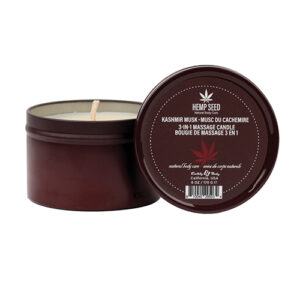 Earthly Body Suntouched Hemp Candle - 6 oz Round Tin Kashmir Musk — Power Play Studio