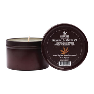 Earthly Body Suntouched Hemp Candle - 6 oz Round Tin Dreamsicle — Massage Candles — Power Play Studio