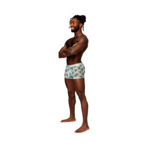 Male Power Sheer Prints Seamless Sheer Short Flamingo — Power Play Studio