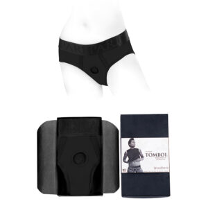 SpareParts Tomboi Nylon Briefs Harness Black — Power Play Studio
