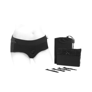 SpareParts Bella Cleavage Booty Short Harness Size — Power Play Studio