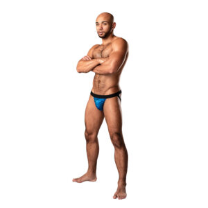 Male Power KaleiDickscope Strappy Ring Jock Sky Blue