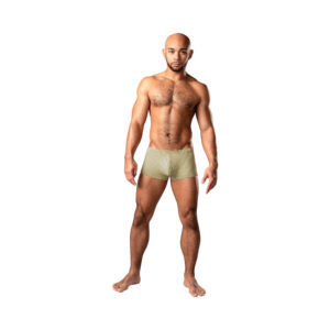 Male Power Cabana Banana Mini Short Yellow/Grey — Power Play Studio