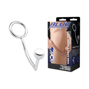 Blue Line Stainless Steel Anal Hook & Cock Ring — Power Play Studio