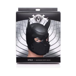 Master Series Spike Neoprene Puppy Hood Black — Power Play Studio