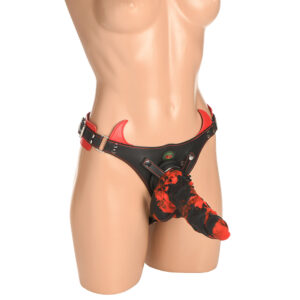 Creature Cocks Horny Devil Strap-On Harness Red — Power Play Studio