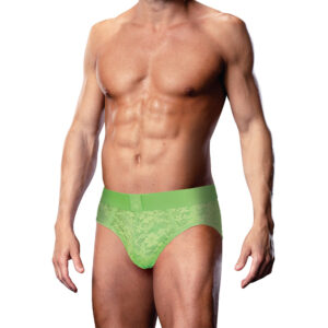 Prowler Lace Open Back Brief Neon Green - view 2