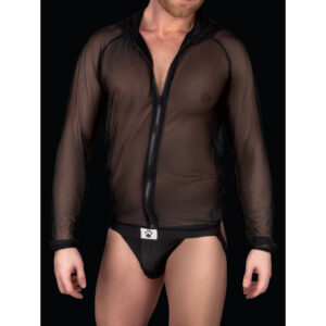 Prowler RED Mesh Hoodie Black - view 2 — Power Play Studio