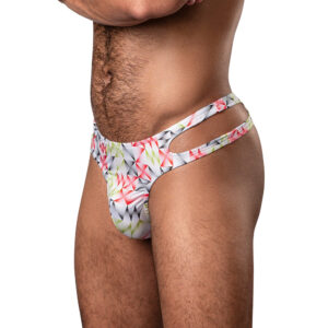 Male Power Cut It Out! Cutout Thong Red/Black - view 2