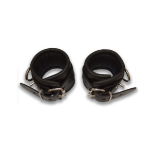 Prowler RED Leather Lockable Ankle Restraints S/M — Power Play Studio