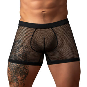 Male Power Fishnet 2.0 PCH Short Black — Power Play Studio