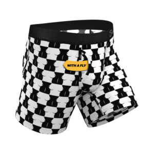 Shinesty The Chest Mate Checkered Ball Hammock Pouch Underwear with Fly - view 2