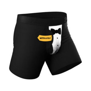 Shinesty The 009 Black Tuxedo Ball Hammock Pouch Underwear with Fly - view 2