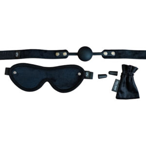 SEI MIO Sensory Surrender Blindfold, Gag and Earplug Kit — Power Play Studio