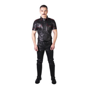 Prowler RED Leather Jeans Black 33 in. — Power Play Studio