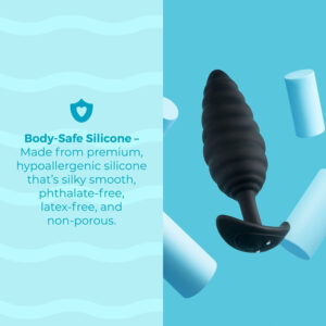 b-Vibe Twist Texture Plug Black - view 18 — Power Play Studio