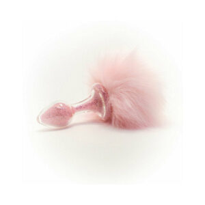 Crystal Delights Magnetic Sparkle Bunny Tail Plug Pink — Power Play Studio