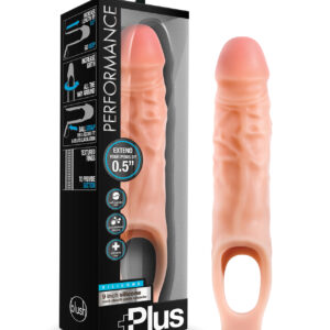 Blush Performance Plus 9" Silicone Cock Sheath Penis Extender - Flesh — Length Extenders — Power Play Studio