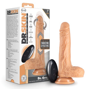 Blush Dr. Skin Silicone Dr. Grey 7" Thrusting Dildo - Vanilla — Power Play Studio