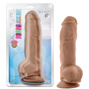 Blush Au Natural 10" Big Boy Realistic Dildo w/Balls - Mocha — Realistic Dildos — Power Play Studio