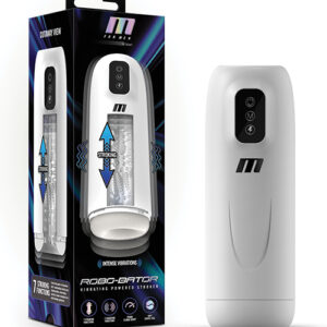 Blush M for Men Robo Bator Powered Vibrating Stroker - White — Vibrating Masturbators — Power Play Studio