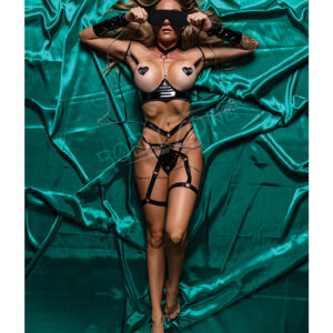 Role Play Bondage Baddie 7 pc Set Black M/L — Power Play Studio