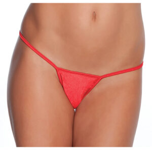 Coquette Low Rise Lycra G-String Red