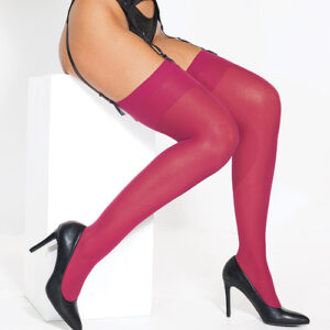 Coquette Sheer Thigh High Stockings Raspberry