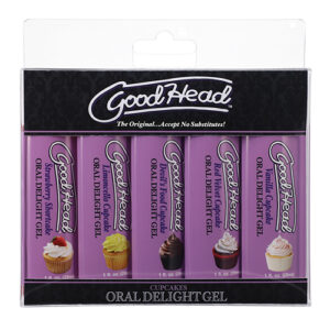 GoodHead Cupcake Oral Delight Gel - Asst. Flavors Pack of 5 — Flavoured Lubes — Power Play Studio