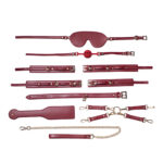 Kinky Play Box Red Passion 8 pc Set Bondage Kit Red — Power Play Studio - Power Play Studio, LLC